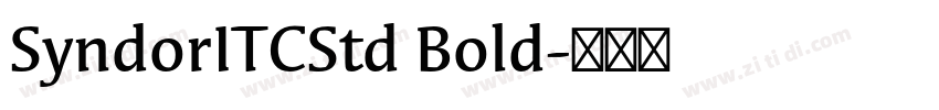SyndorITCStd Bold字体转换